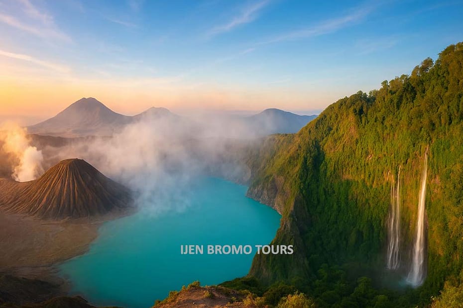 BROMO IJEN TUMPAK SEWU ITINERARAY WATERFALL SUNRISE BLUE FIRE